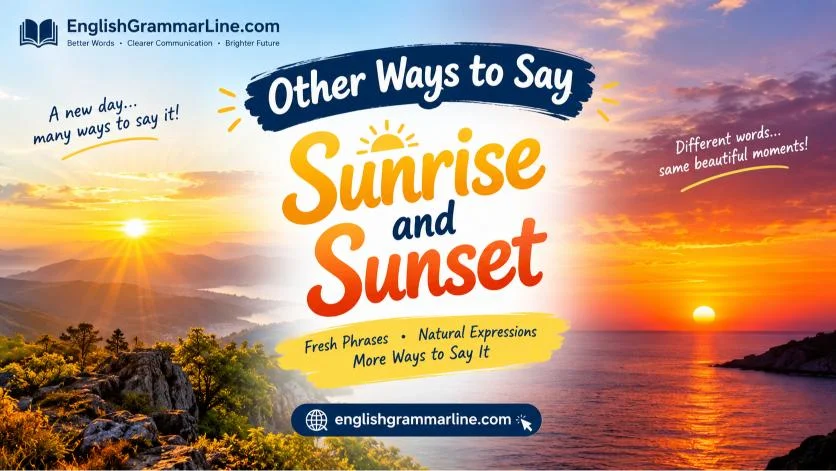 Other Ways to Say Sunrise and Sunset