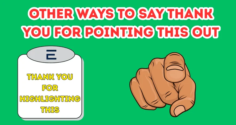 Other Ways To Say Thank You For Pointing This Out