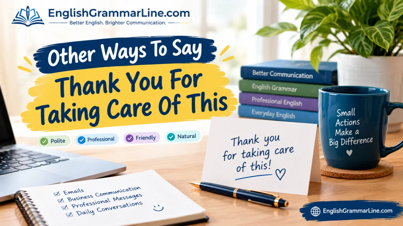 Other Ways To Say Thank You For Taking Care Of This