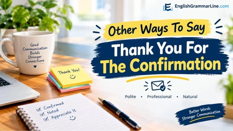 Other Ways To Say Thank You For The Confirmation