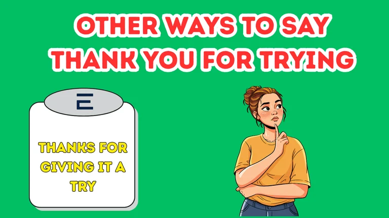 Other Ways To Say Thank You For Trying