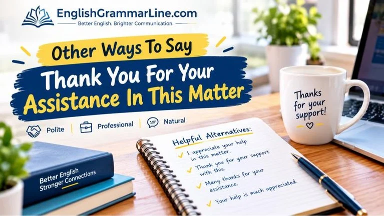 Other Ways To Say Thank You For Your Assistance In This Matter